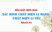 Xác định chất điện li mạnh, chất điện li yếu, viết phương trình điện li? Hỏi nhanh đáp gọn môn Hoá